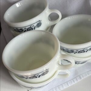 Vintage Pyrex Old Town Blue Coffee Cups